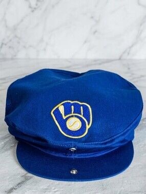 Vintage Milwaukee Brewers Painters Hat Snapback | Royal Blue Yellow Ball & Glove